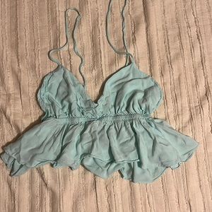 Shein tie halter  top